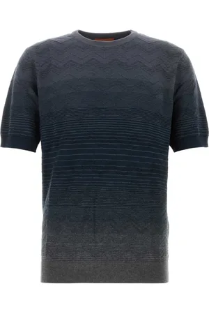 Missoni Top, Herre, Blå, S, Broderet Conto T-shirt