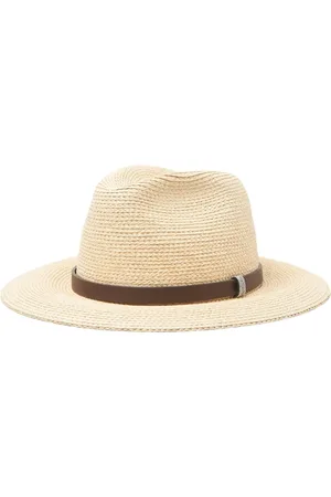 PESERICO SIGN Tilbehør, Dame, , S, Bomuld, Viskose raffia og bomuld fedora hat