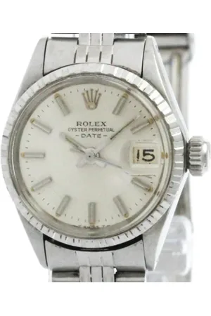 Rolex Pre-owned, Dame, Grå, ONE SIZE, Tyl, Pre-owned Rustfrit stal watches