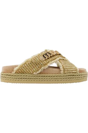 Mou Sko, Dame, , 40 EU, Bomuld, Raffia Criss Cross Sandaler