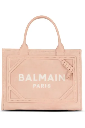 Balmain Taske, Dame, Lyserød, ONE SIZE, Uld, Stilfuld Tote Bag