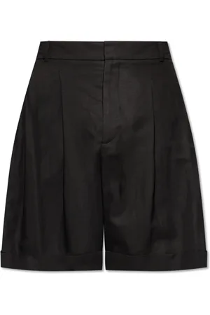 Balmain Shorts, Herre, Sort, S, Bomuld, Plisserede shorts