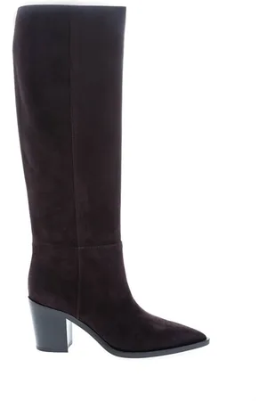 Gianvito Rossi Sko, Dame, Sort, 38 1/2 EU, Læder, Texan -stilstøvler 70