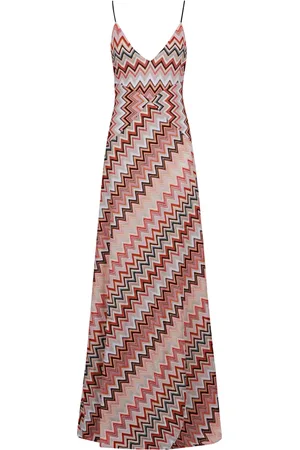 Missoni Kjole, Dame, Flerfarvet, S, Bomuld, Elegant Sleeveless Long Dress