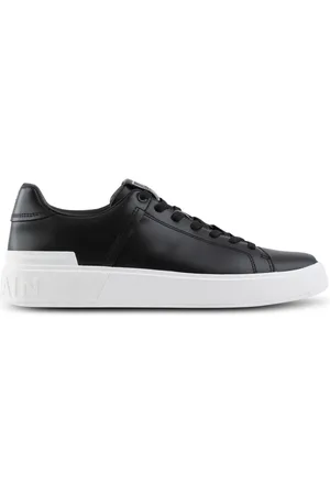 Balmain Sko, Dame, Sort, 36 EU, Læder, B-Court trænere i kalveskind