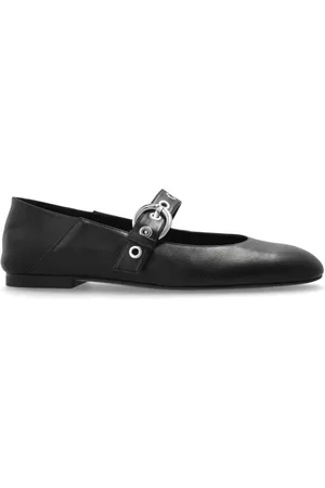 Stuart Weitzman Sko, Dame, Sort, 37 1/2 EU, Læder, Ballerina Flats Mary Jane