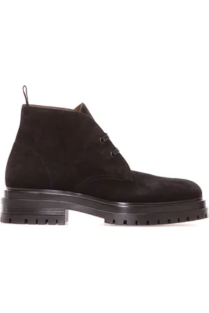 Gianvito Rossi Sko, Herre, Sort, 43 1/2 EU, Elegante Ankelstøvler i Sort Ruskind