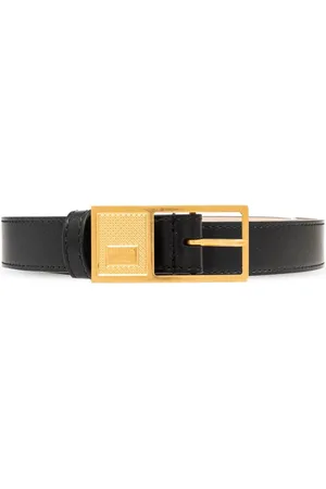Balmain Tilbehør, Dame, Sort, 70 CM, Læder, Læderbælte