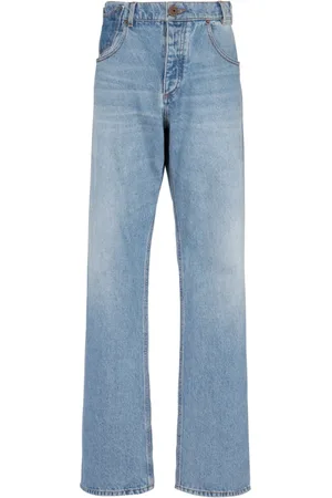Balmain Jeans, Herre, Blå, W35, Denim, Contrast-Effect Denim Jeans