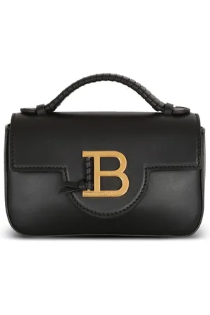 Balmain Taske, Dame, Sort, ONE SIZE, Læder, B-Buzz mini lædertaske