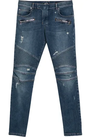 Balmain Jeans, Herre, Blå, W31, Denim, Almindelig pasform denim jeans