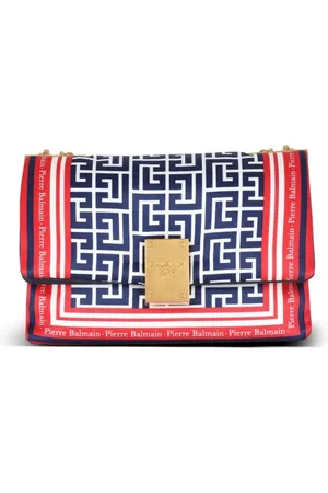 Balmain Taske, Dame, Flerfarvet, ONE SIZE, Uld, Elegant Rød Skuldertaske