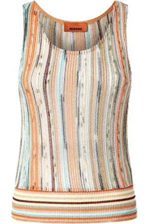 Missoni Top, Dame, Flerfarvet, M, Orange Top til Kvinder