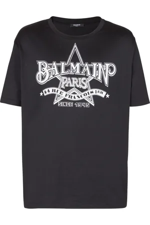 Balmain Top, Herre, Sort, 2XL, Bomuld, stjerne T-shirt