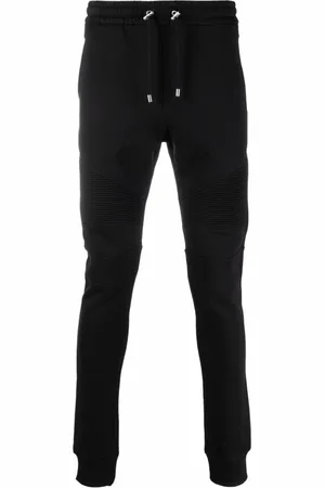 Balmain Bukser, Herre, Sort, S, Bomuld, Fluo Logo Sweatpants