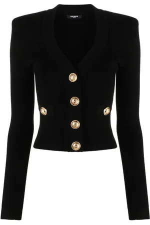 Balmain Strik, Dame, Sort, XS, Cardigan