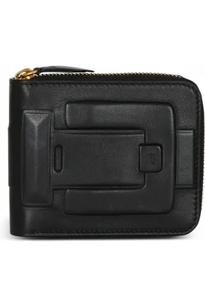 Balmain Tilbehør, Dame, Sort, ONE SIZE, Læder, Wallets & Cardholders
