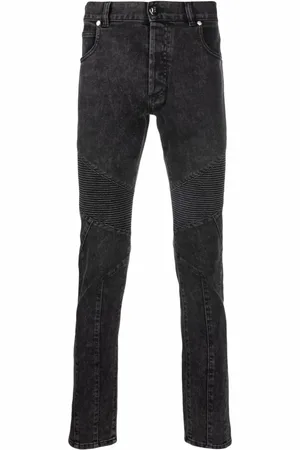Balmain Jeans, Herre, Sort, W29, Bomuld, Lige jeans