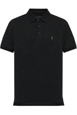 AllSaints Top, Herre, Sort, L, Bomuld, Polo Reform