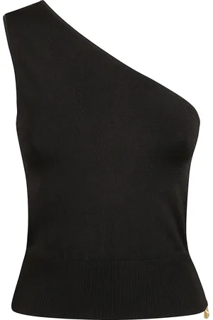 Patou Top, Dame, Sort, S, Uld, One Shoulder Strik Top i Sort