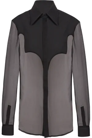 Balmain Bluser & Skjorter, Dame, Sort, M, Silke Western Skjorte