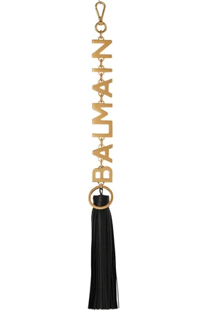 Balmain Taske, Dame, Sort, ONE SIZE, Læder, læder pompom charm