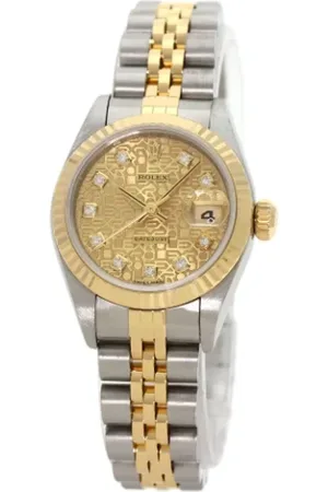 Rolex Pre-owned, Dame, Gul, ONE SIZE, Tyl, Pre-owned Rustfrit stal watches