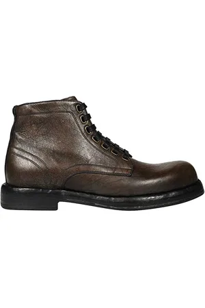 Dolce & Gabbana Sko, Herre, Brun, 41 1/2 EU, Læder, Brun Læder Ankelstøvler Aw23