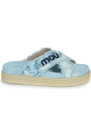 Mou Sko, Dame, Blå, 36 EU, Uld, Stilfulde Sandaler til Sommerdage