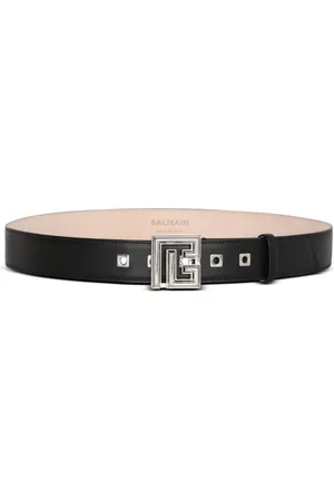 Balmain Tilbehør, Herre, Sort, 100 CM, Læder, Læder P-Bælte