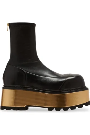 Balmain Sko, Dame, Sort, 38 EU, Læder, Læder platform støvler