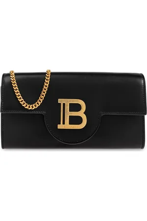 Balmain Tilbehør, Dame, Sort, ONE SIZE, Læder, Kæde tegnebog B-Buzz