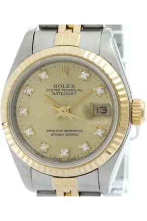 Rolex Pre-owned, Dame, Gul, ONE SIZE, Uld, Pre-owned Rustfrit stal watches