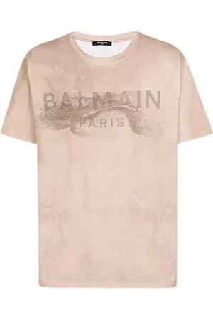 Balmain Top, Dame, , 2XS, Bomuld, Trykt Logo T-Shirt, Økovenlig Bomuld