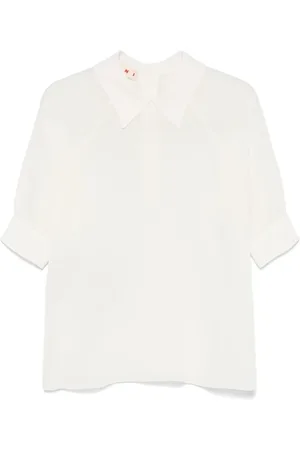 Marni Bluser & Skjorter, Dame, Hvid, S, Hvid Top Mode Stil
