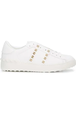 VALENTINO Sko, Herre, Hvid, 40 1/2 EU, Rockstud Untitled Sneakers