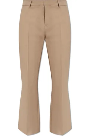 Balmain Bukser, Herre, Brun, XS, Bomuld, Plisserede bukser med vidde i benene