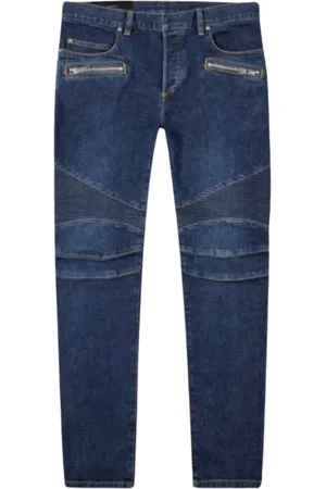 Balmain Jeans, Herre, Blå, W31, Bomuld, Slidte Blå Jeans