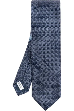 Salvatore Ferragamo Tilbehør, Herre, Blå, ONE SIZE, Silkeslips