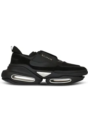 Balmain Sko, Herre, Sort, 45 EU, Sort B-Bold Low-Top Sneakers