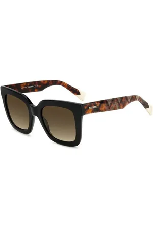 Missoni Tilbehør, unisex, Flerfarvet, 52 MM, Firkantede solbriller med stofindsatser
