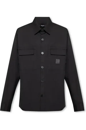 Balmain Skjorte, Herre, Sort, L, Bomuld, Skjorte med lommer