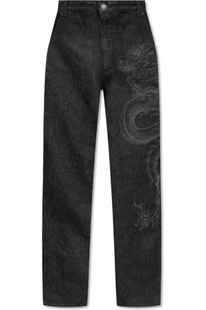 Balmain Jeans, Herre, Sort, W34, Straight leg jeans