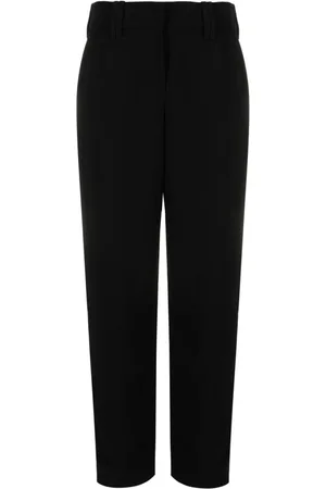 Balmain Bukser, Dame, Sort, XL, Uld, Elegante Noir Uldbukser