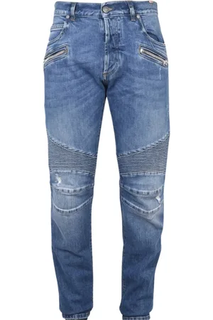 Balmain Jeans, Herre, Blå, W33, Bomuld, Straight Cut Jeans