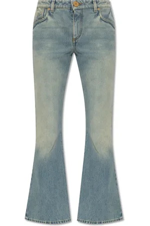 Balmain Jeans, Dame, Blå, 2XS, Bomuld, Flared Jeans med Vintage Effekt