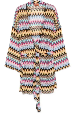 Missoni Badetøj, Dame, Flerfarvet, S, Sort Zigzag Strandtøj med Kontrastkant