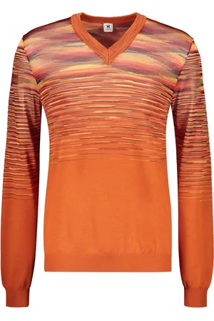 M Missoni Strik, Herre, , L, Uld, Jacquard Uld V-hals Sweater