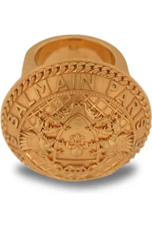 Balmain Tilbehør, Dame, Gul, S, Uld, Guld-tone bh Mønt ring