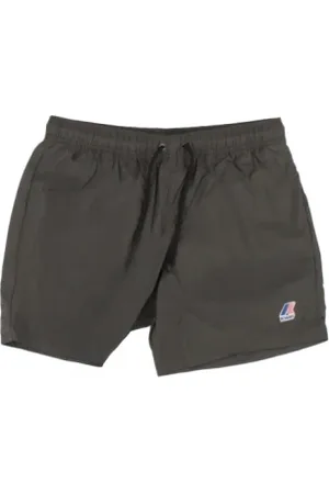 K-Way Badetøj, Herre, Grøn, XL, Uld, Logo Badeshorts Justerbar Talje
